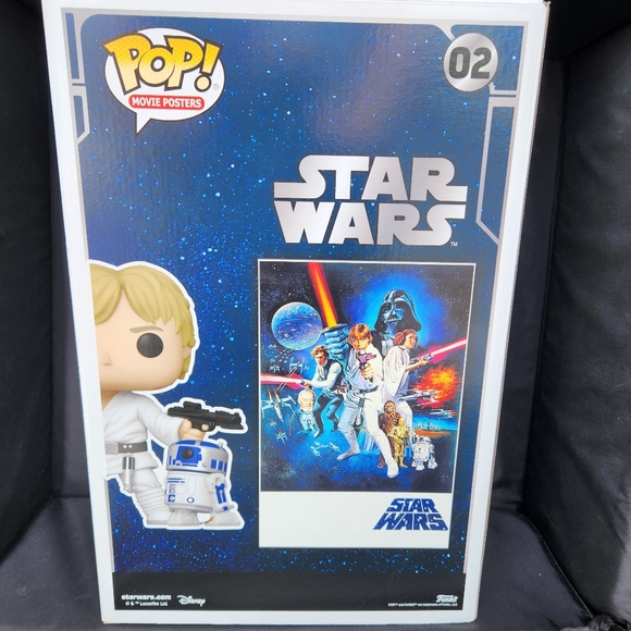 Funko Pop! Movie Poster Star Wars Luke Skywalker & R2-D2 Vinyl Figures & Poster - Picture 2 of 5